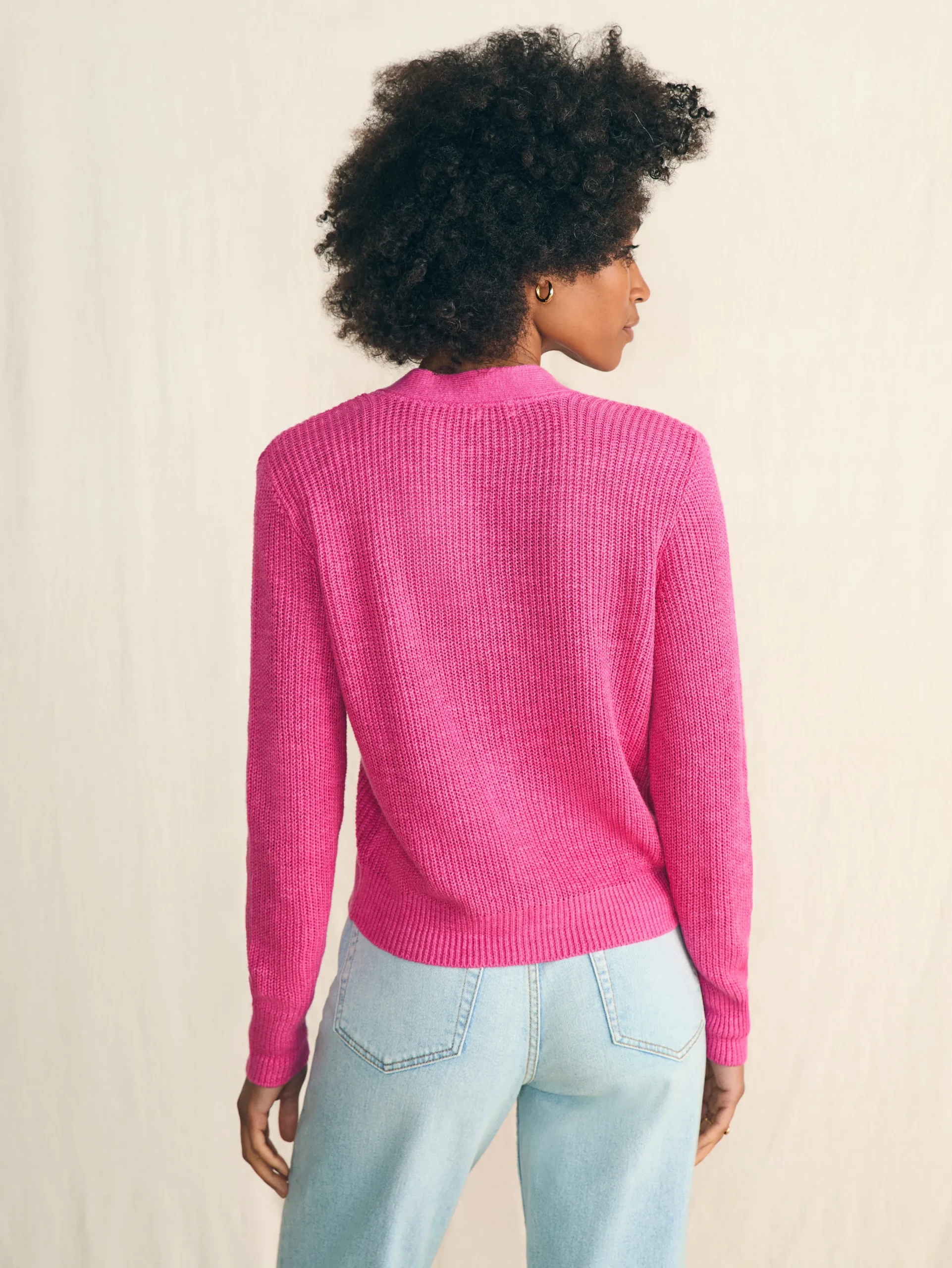 Sweaters^Faherty Brand Miramar Linen Cardigan - Cone Flower