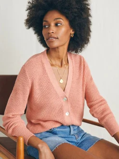Sweaters^Faherty Brand Miramar Linen Cardigan - Rosette