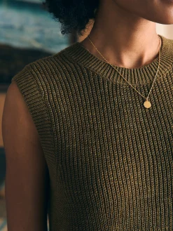 Sweaters^Faherty Brand Miramar Linen Muscle Tank - Military Olive