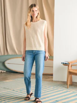Sweaters^Faherty Brand Miramar Linen Muscle Tank - Summer Sand