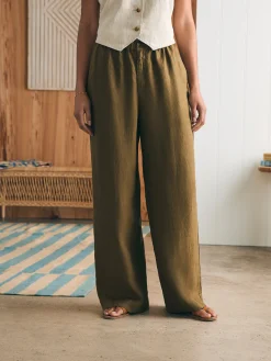 Pants^Faherty Brand Monterey Linen Pant - Military Olive