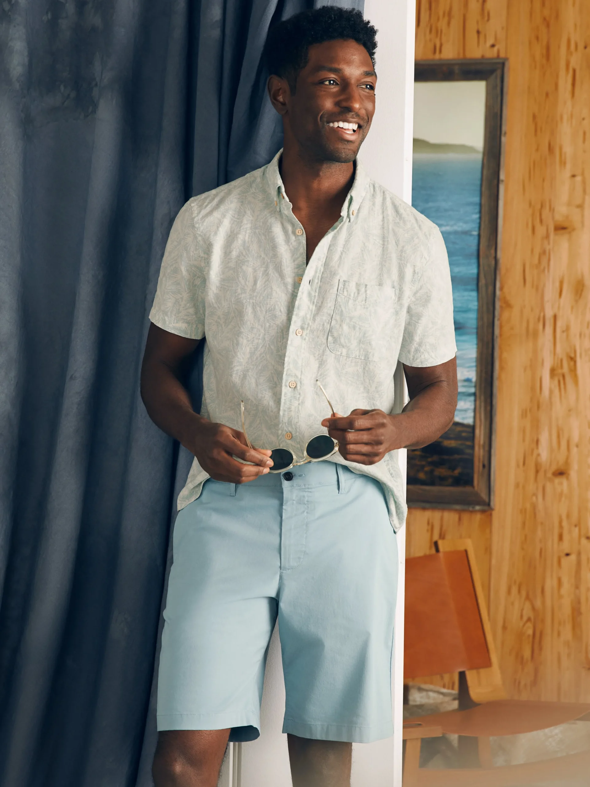 Shorts^Faherty Brand Movement™ Chino Short (8" Inseam) - Steel Blue