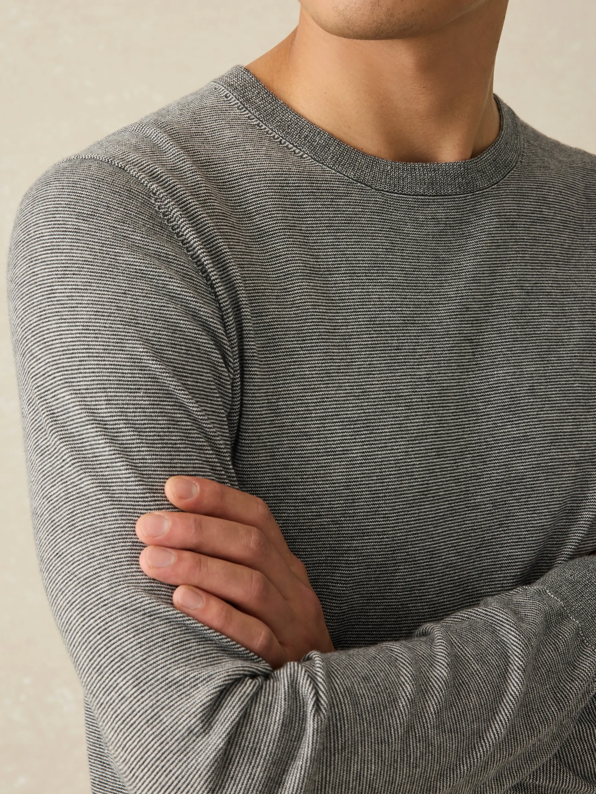 Sweaters^Faherty Brand Movement™ Crewneck Sweater - Ivory Ash Feeder