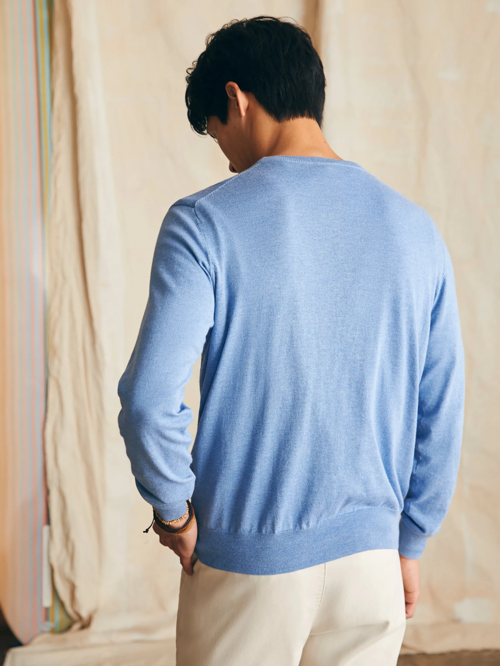 Sweaters^Faherty Brand Movement™ Crewneck Sweater (Tall) - Azure Sky Heather