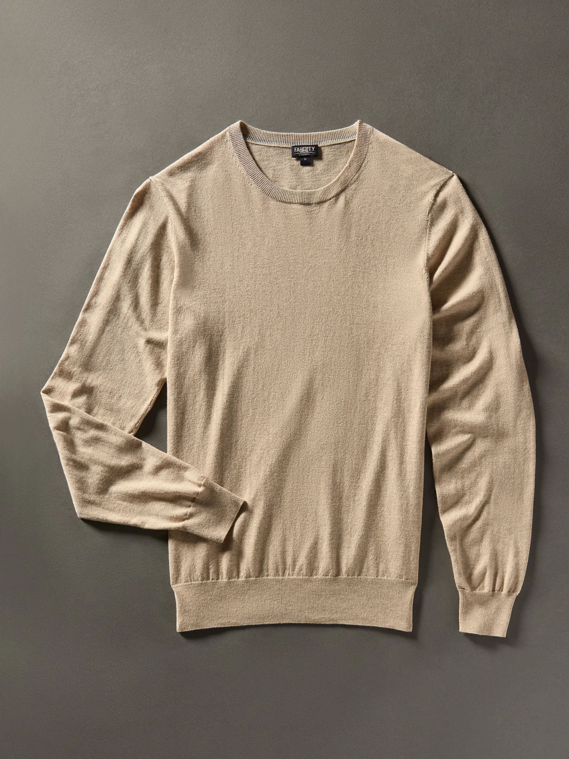 Sweaters^Faherty Brand Movement™ Crewneck Sweater (Tall) - Soft Dune Heather