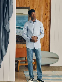 Shirts^Faherty Brand Movement™ Dress Shirt - Atlantic Sky