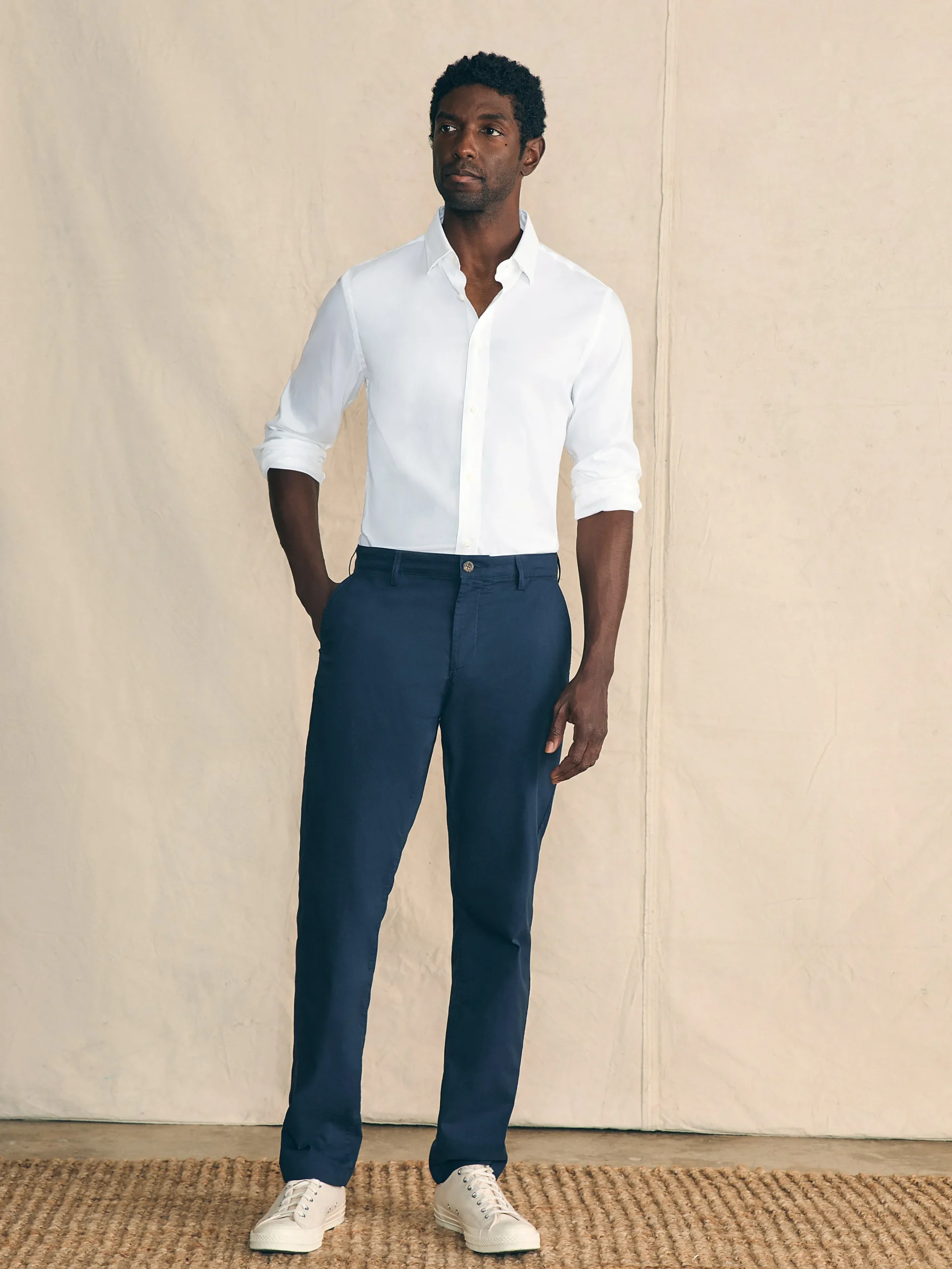 Shirts^Faherty Brand Movement™ Dress Shirt (Tall) - Cloud White
