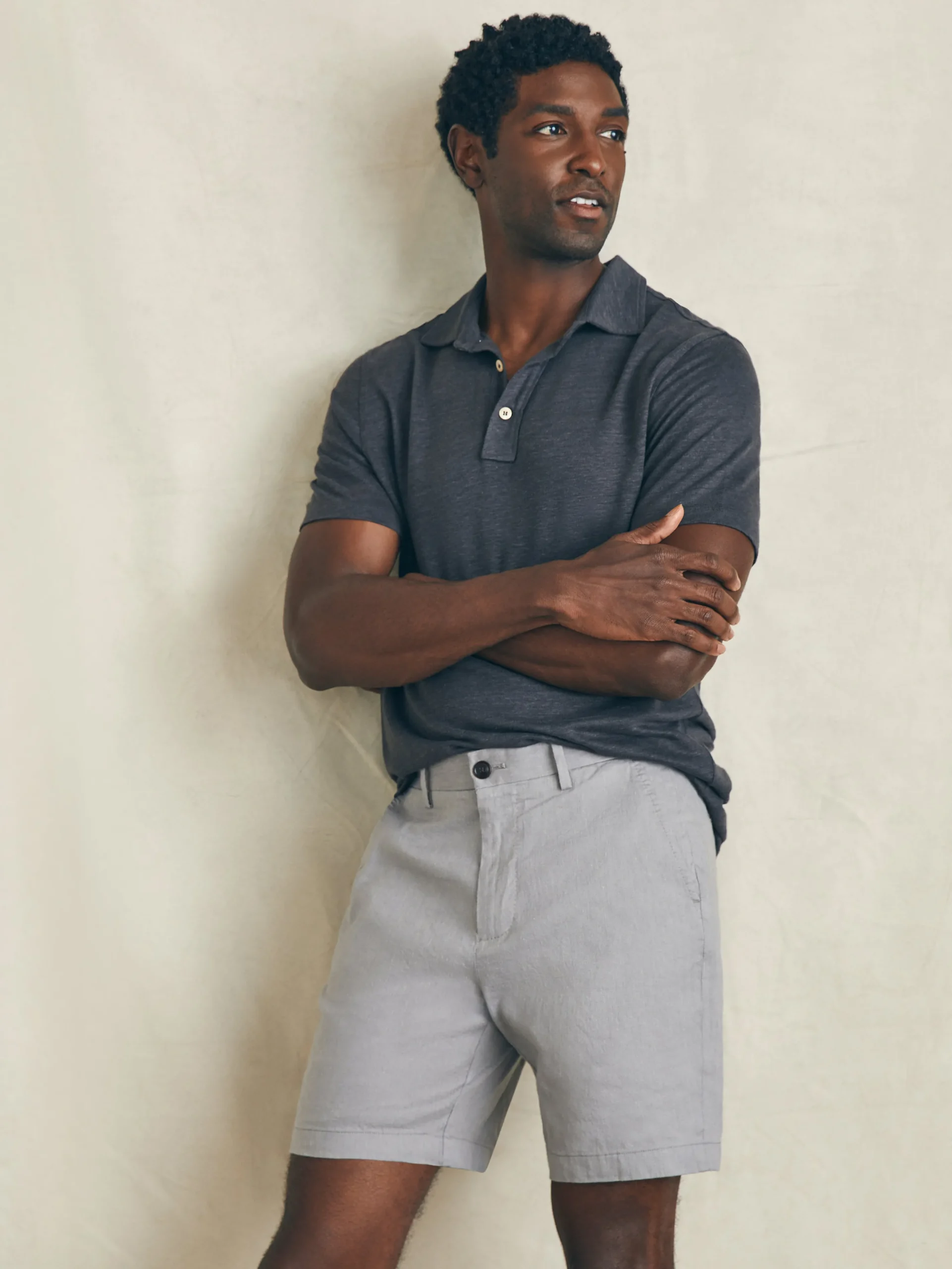 Shorts^Faherty Brand Movement™ Flex Linen Short (7" Inseam) - Rocky Hill