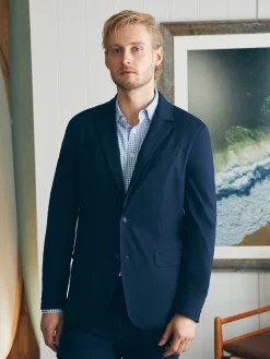 Blazers^Faherty Brand Movement™ Knit Blazer - Lupine Navy