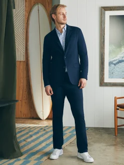 Blazers^Faherty Brand Movement™ Knit Blazer - Lupine Navy