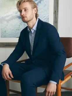 Blazers^Faherty Brand Movement™ Knit Blazer - Lupine Navy