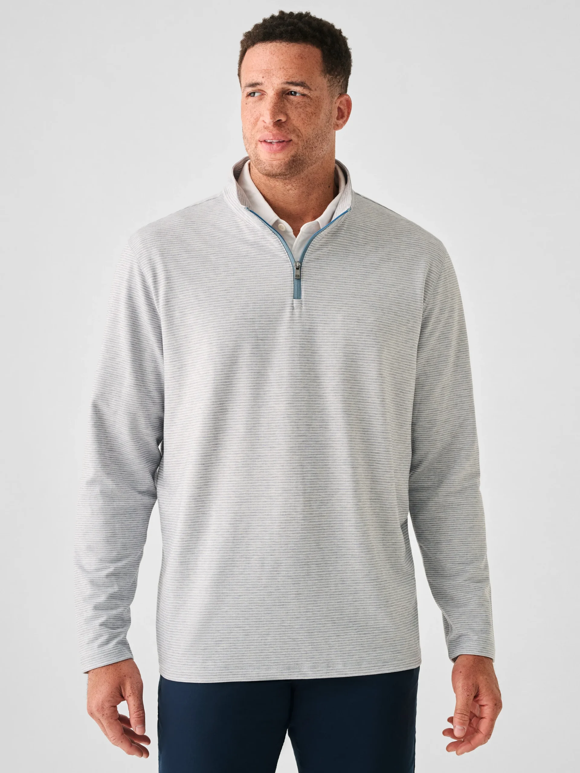 Hoodies & Sweatshirts^Faherty Brand Movement™ Quarter Zip - Mountain Grey Feeder Stripe
