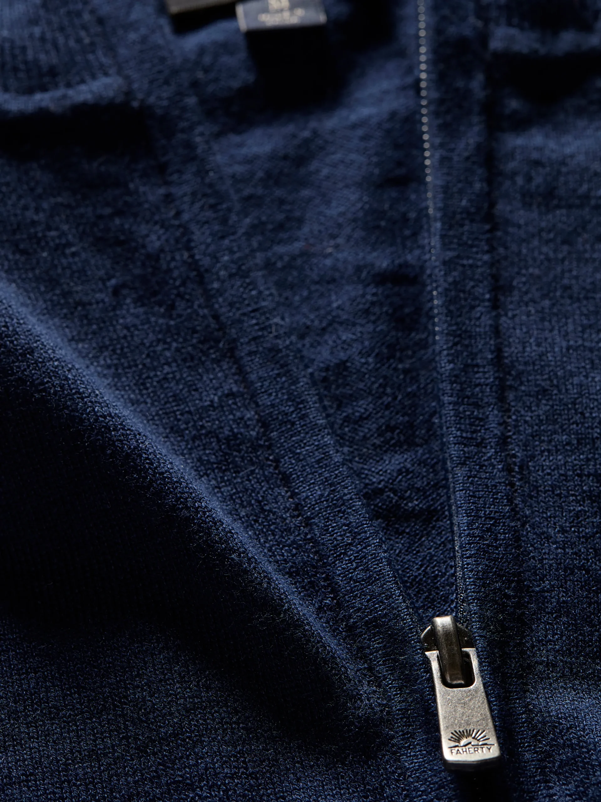 Sweaters^Faherty Brand Movement™ Quarter Zip Sweater - Marine Navy Heather
