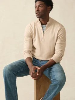 Sweaters^Faherty Brand Movement™ Quarter Zip Sweater - Soft Dune Heather