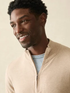 Sweaters^Faherty Brand Movement™ Quarter Zip Sweater - Soft Dune Heather