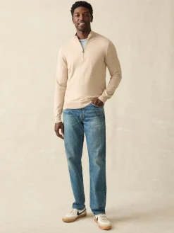 Sweaters^Faherty Brand Movement™ Quarter Zip Sweater - Soft Dune Heather