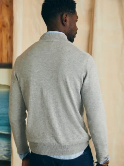 Sweaters^Faherty Brand Movement™ Quarter Zip Sweater - Mineral Grey Heather