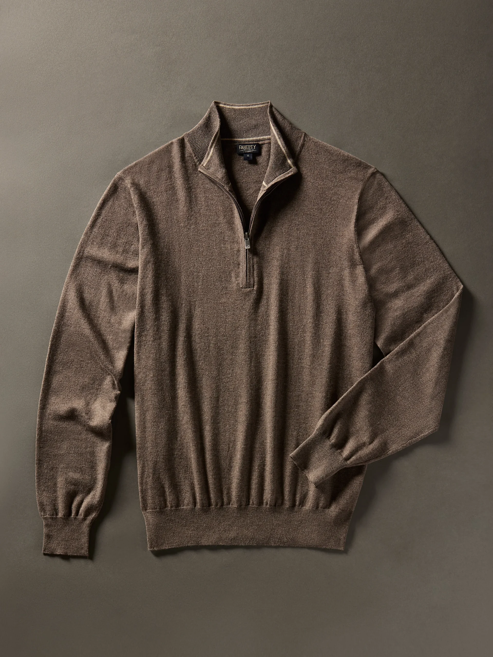 Sweaters^Faherty Brand Movement™ Quarter Zip Sweater - Walnut Creek Heather