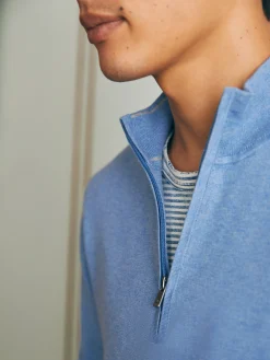 Sweaters^Faherty Brand Movement™ Quarter Zip Sweater (Tall) - Azure Sky Heather