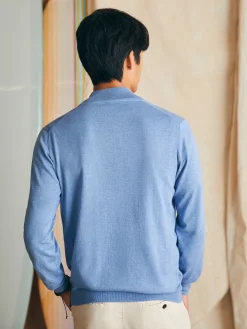 Sweaters^Faherty Brand Movement™ Quarter Zip Sweater (Tall) - Azure Sky Heather