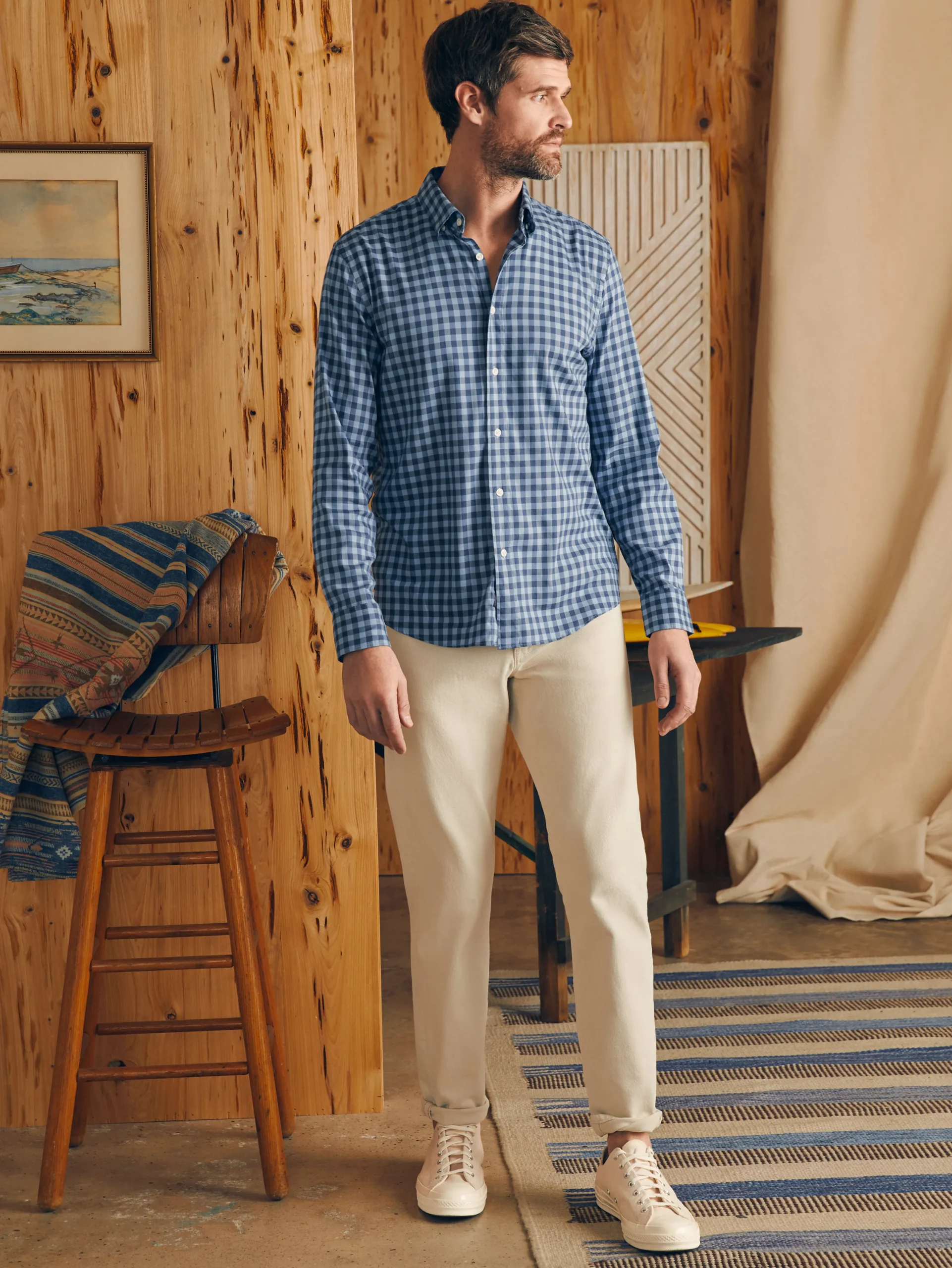 Shirts^Faherty Brand Movement™ Shirt - Navy Skies Check