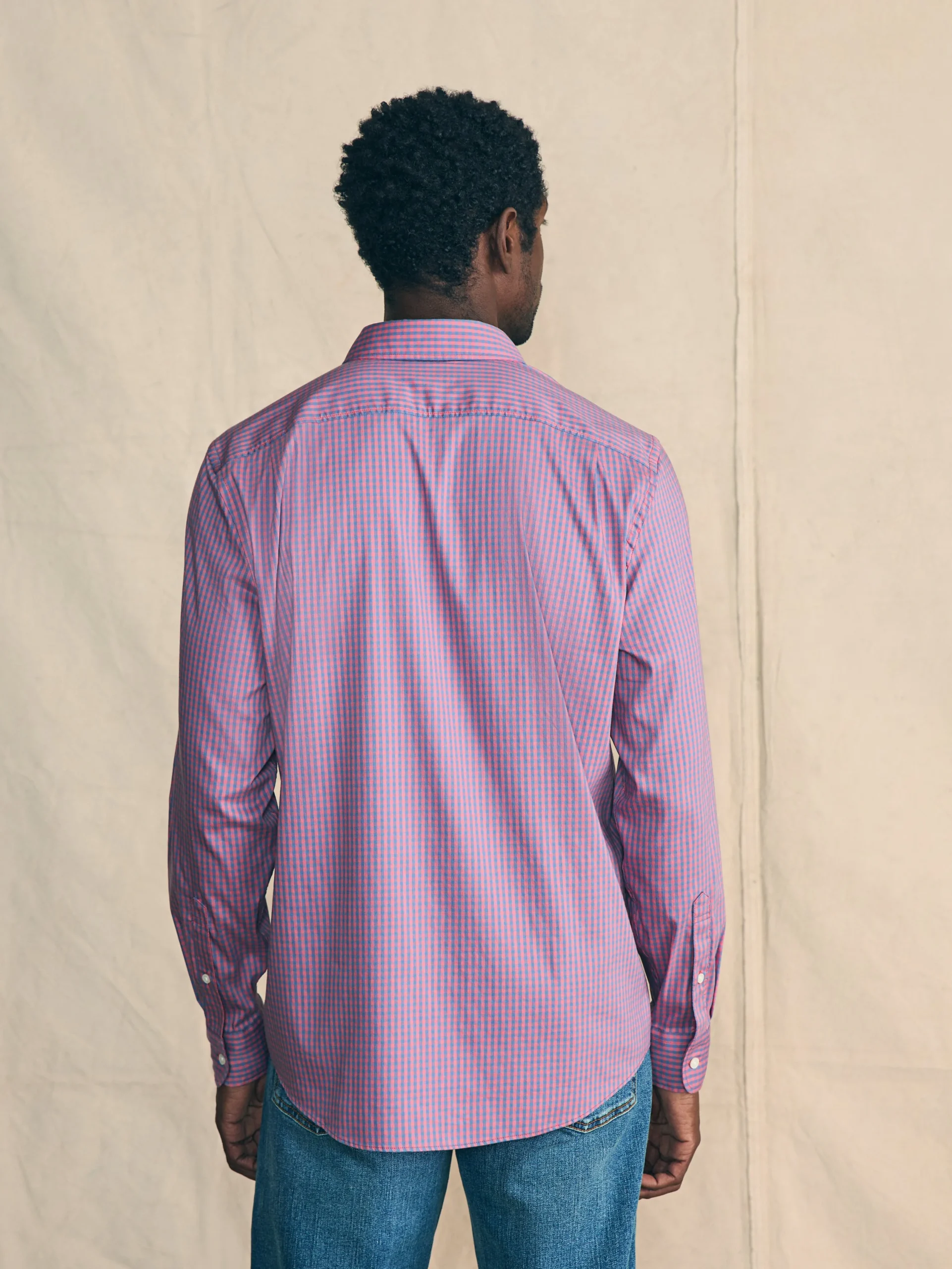 Shirts^Faherty Brand Movement™ Shirt Classic Fit - Blue Rose Gingham
