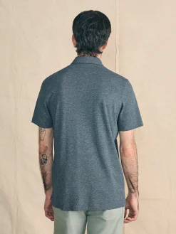 Polo Shirts^Faherty Brand Movement™ Short-Sleeve Pique Polo Shirt - Dusty Iron Heather