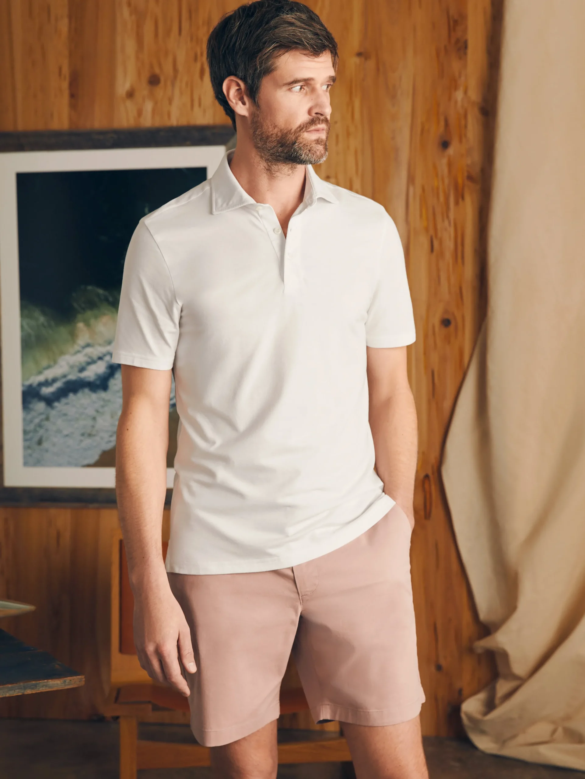 Polo Shirts^Faherty Brand Movement™ Short-Sleeve Pique Polo Shirt - Pure White