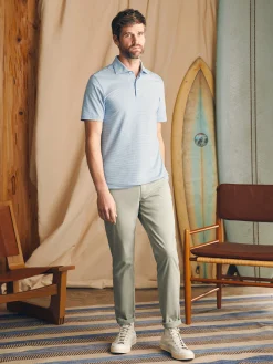 Polo Shirts^Faherty Brand Movement™ Short-Sleeve Pique Polo Shirt - Clean Lake Feeder