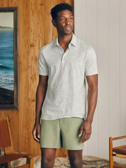 Polo Shirts^Faherty Brand Movement™ Short-Sleeve Pique Polo Shirt - Sky Canopy Print