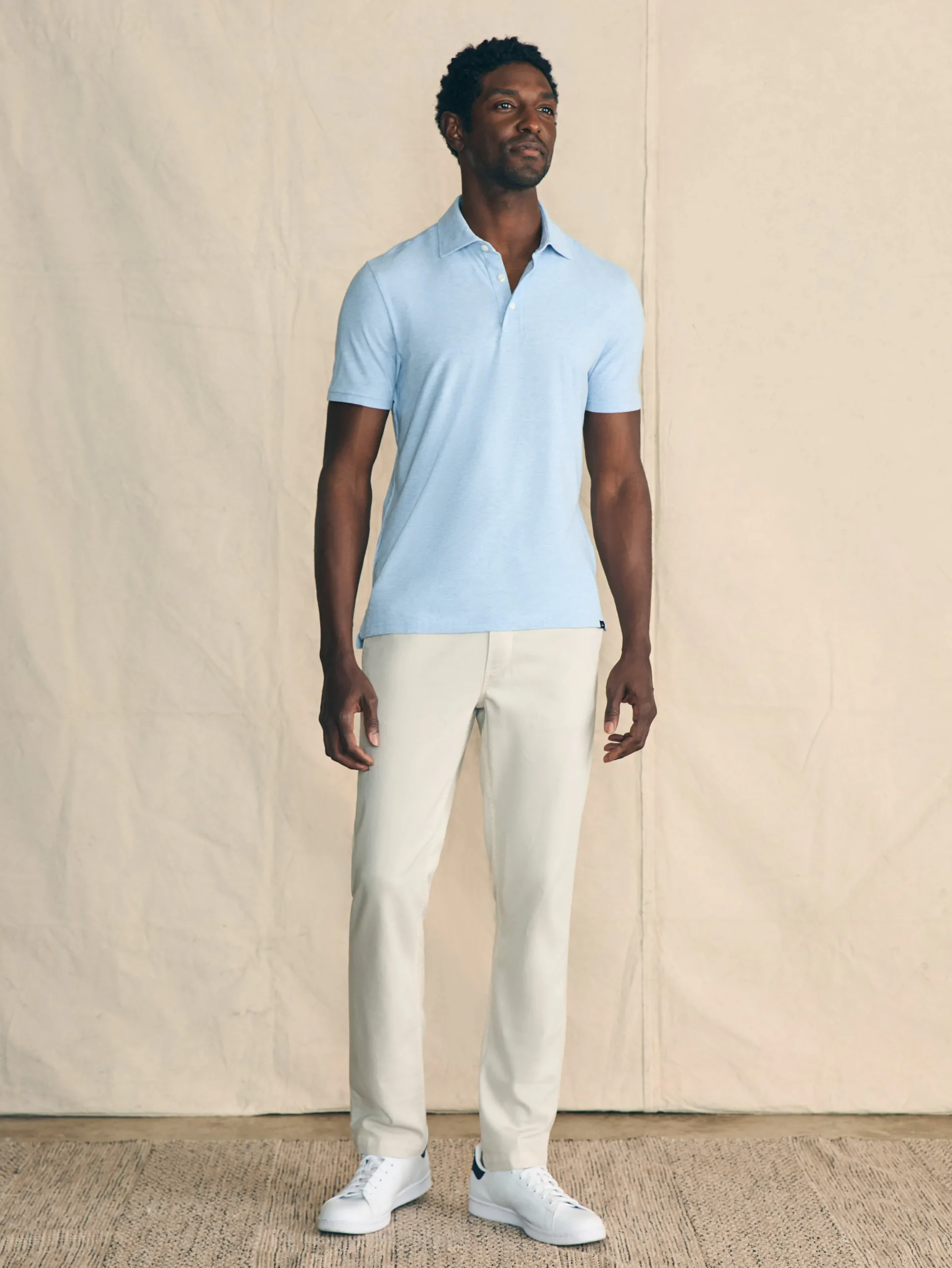Polo Shirts^Faherty Brand Movement™ Short-Sleeve Polo Shirt - Cardiff Blue Heather