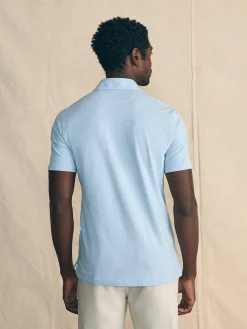 Polo Shirts|T-Shirts & Henleys^Faherty Brand Movement™ Short-Sleeve Polo Shirt (Tall) - Cardiff Blue Heather