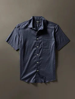 Shirts^Faherty Brand Movement™ Short-Sleeve Shirt (Tall) - Navy Dusk Diamond Print
