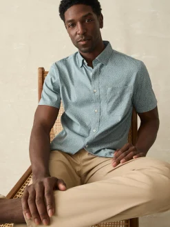 Shirts^Faherty Brand Movement™ Short-Sleeve Shirt - Sea Storm Ditsy