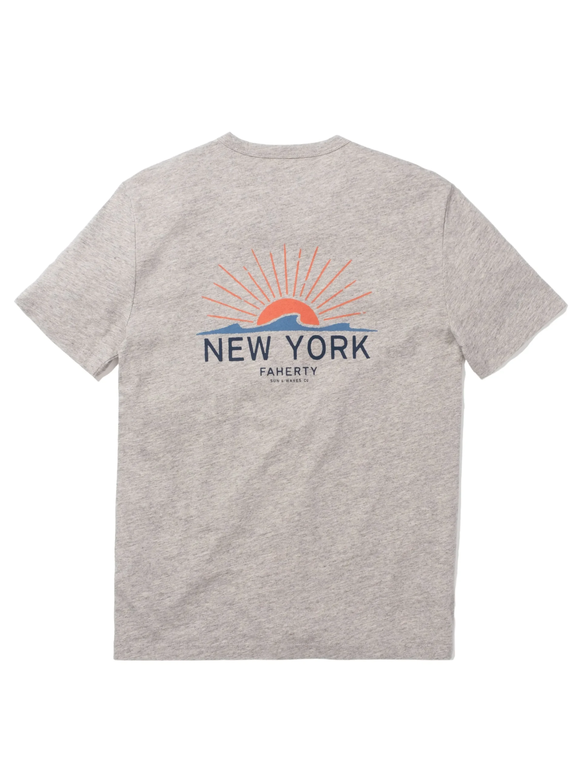 T-Shirts & Henleys^Faherty Brand New York Short-Sleeve Crew T-Shirt - Grey Heather