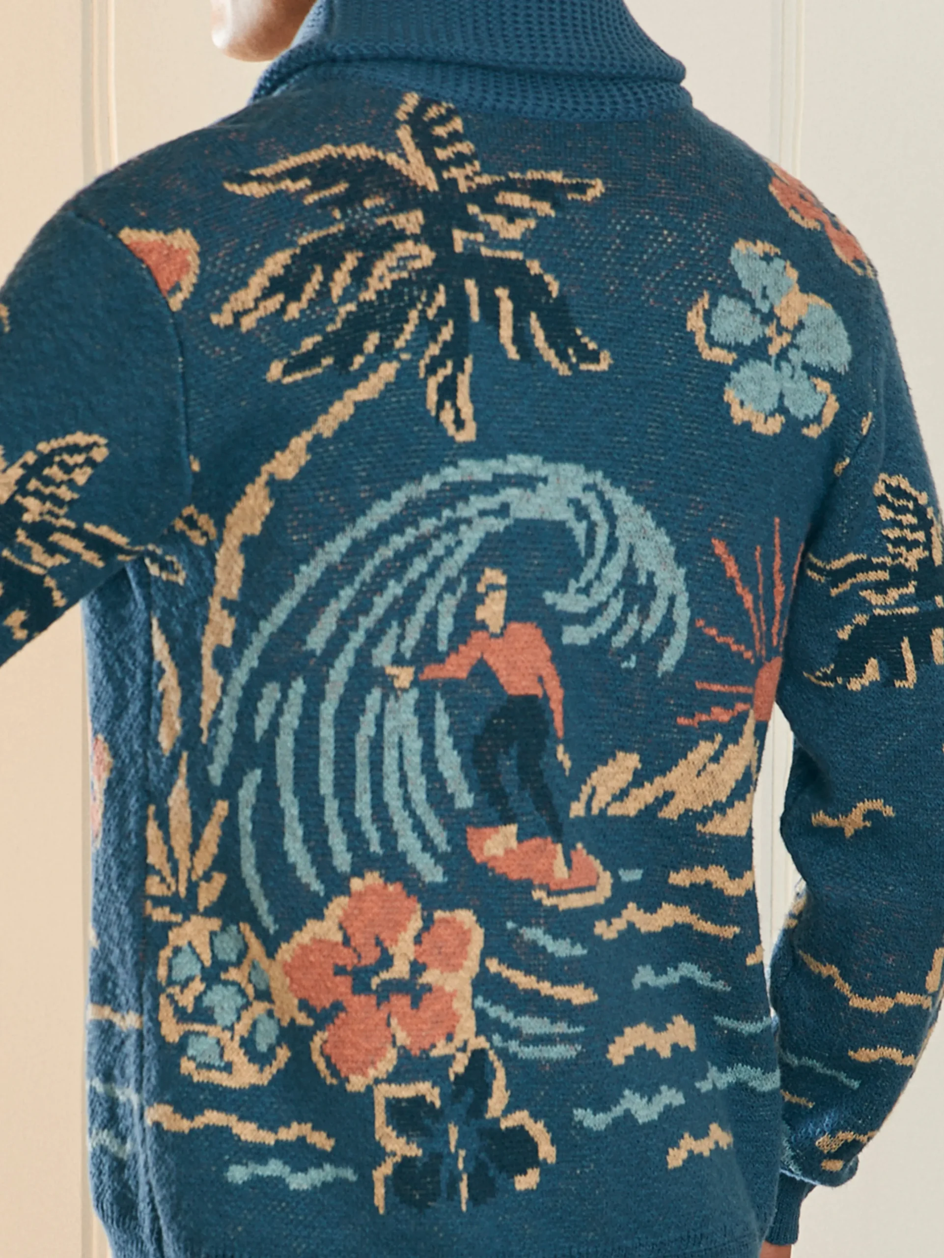 Sweaters^Faherty Brand Offshore Swell Cardigan - Aqua Sea