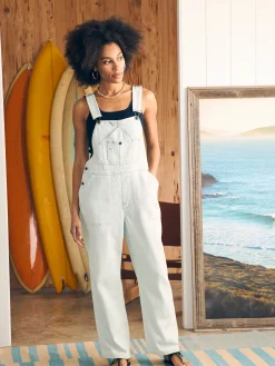 Dresses|Overalls & Jumpsuits^Faherty Brand Organic Cotton Denim Riveter Overalls - Ocean Mist Wash