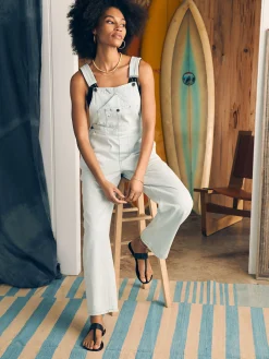 Dresses|Overalls & Jumpsuits^Faherty Brand Organic Cotton Denim Riveter Overalls - Ocean Mist Wash