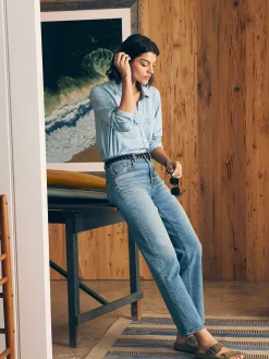 Pants|Jeans^Faherty Brand Organic Cotton Slim Straight Denim - Lakewood Wash