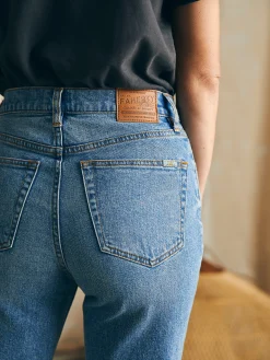 Pants|Jeans^Faherty Brand Organic Cotton Slim Straight Ankle Denim - Lakewood Wash