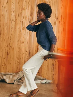 Pants|Jeans^Faherty Brand Organic Cotton Slim Straight Denim - White Dune Wash