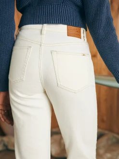 Pants|Jeans^Faherty Brand Organic Cotton Slim Straight Denim - White Dune Wash