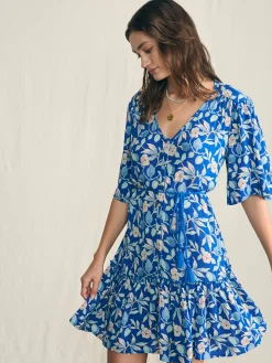 Dresses^Faherty Brand Orinda Mini Dress - Blue Ginger Floral