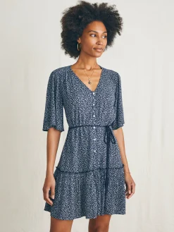 Dresses^Faherty Brand Orinda Mini Dress - Navy Riverton Ditsy