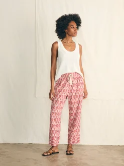 Pants^Faherty Brand Pacific Beach Linen Pant - Clara Ikat