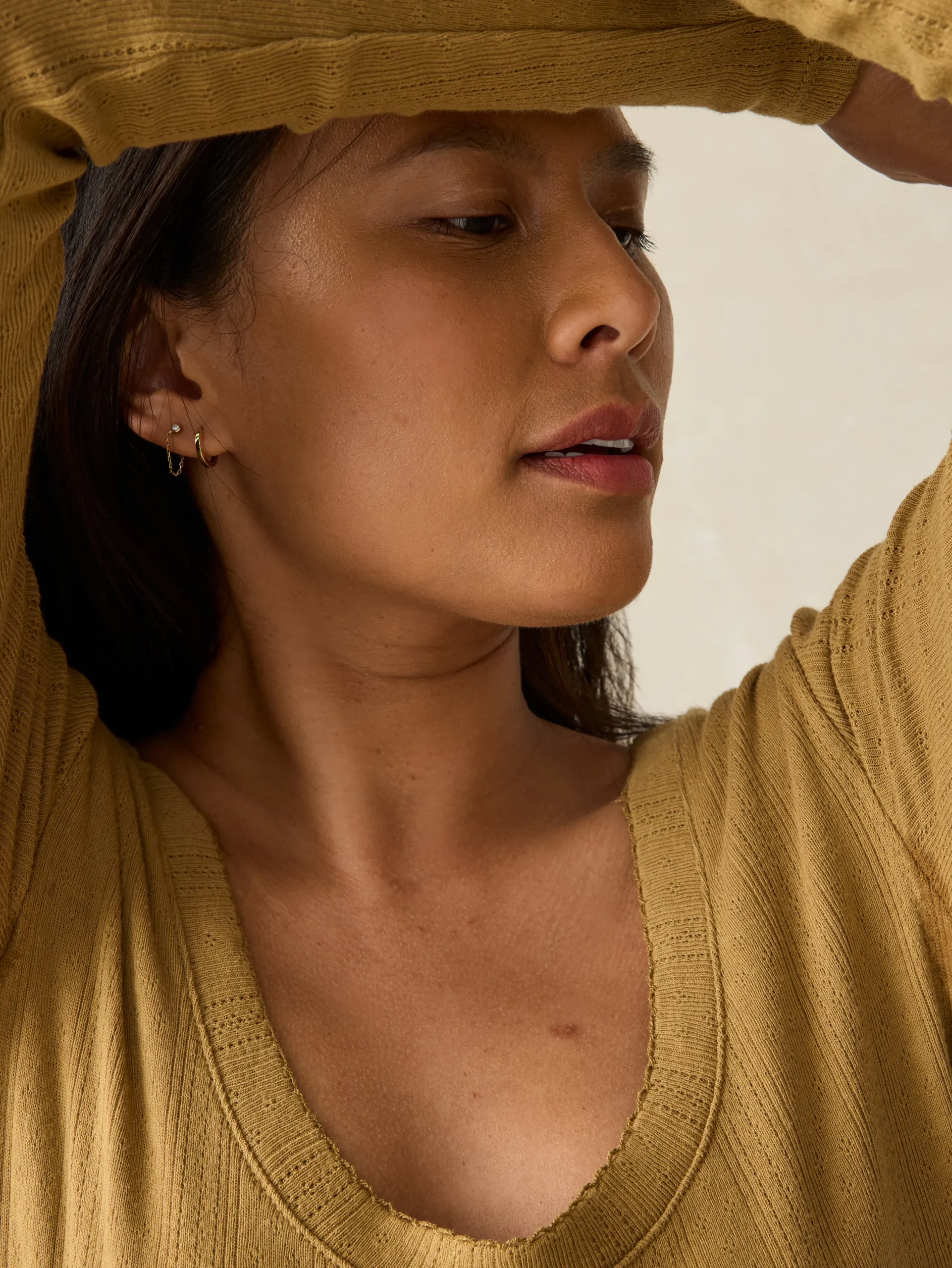 T-Shirts^Faherty Brand Pacific Pointelle Scoop Neck - Antique Bronze