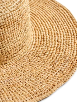Swim^Faherty Brand Raffia Packable Sun Hat - Natural