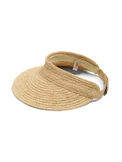 Swim|Hats^Faherty Brand Raffia Packable Visor - Natural