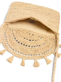 Swim|Bags^Faherty Brand Raffia Tassel Clutch - Natural