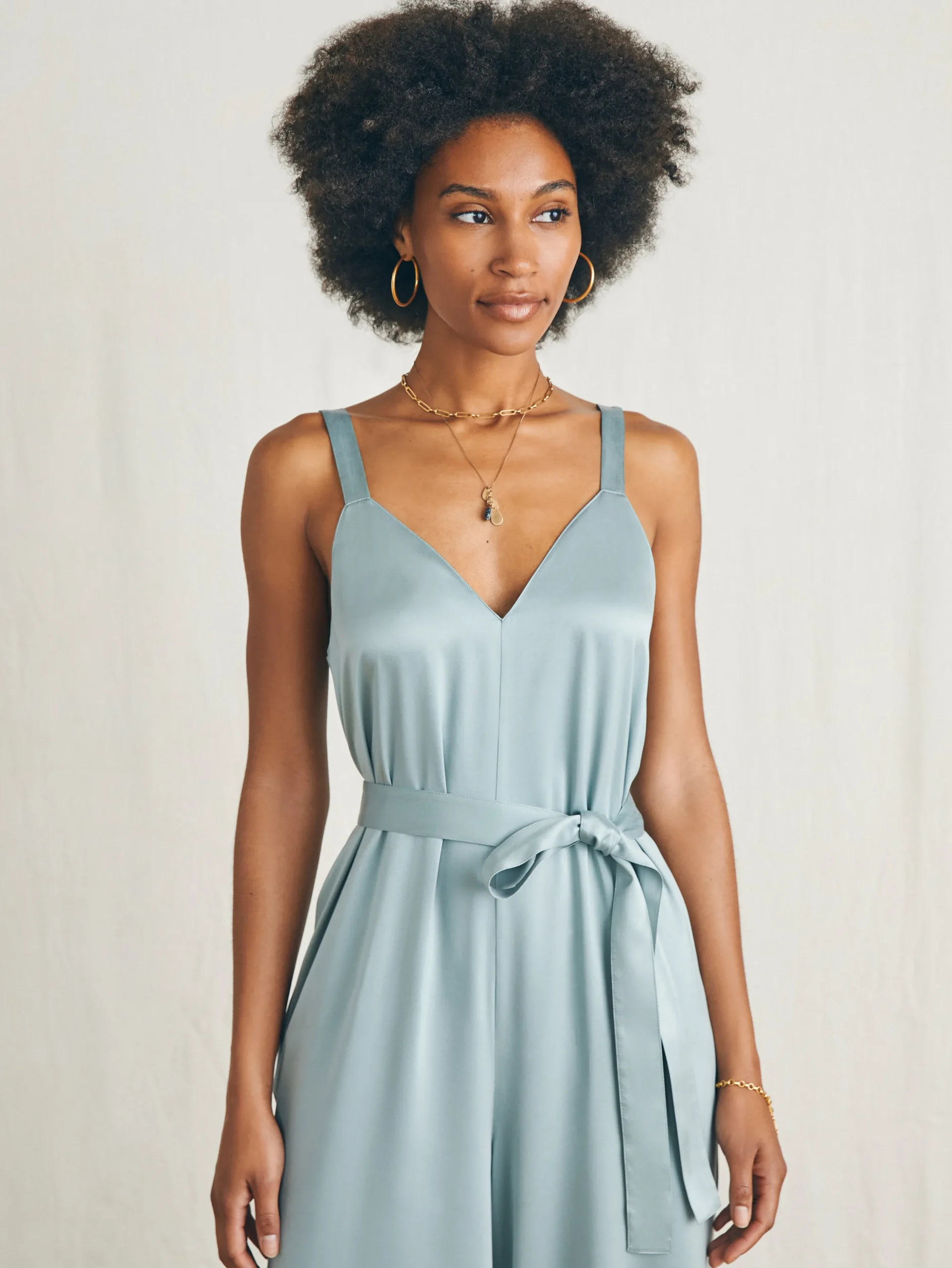 Dresses|Overalls & Jumpsuits^Faherty Brand Sandwashed Silk Jumpsuit - Silver Blue